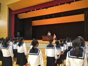 中学市体壮行式が行われました。