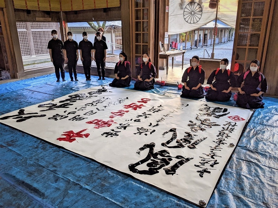 護国神社奉納【書道部】